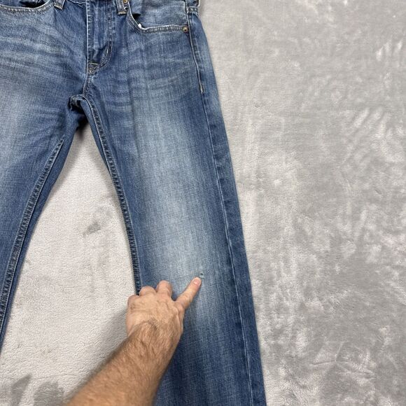 American Eagle Men’s 28x28 Slim Straight Jeans Light Wash 100% Cotton - Picture 2 of 10